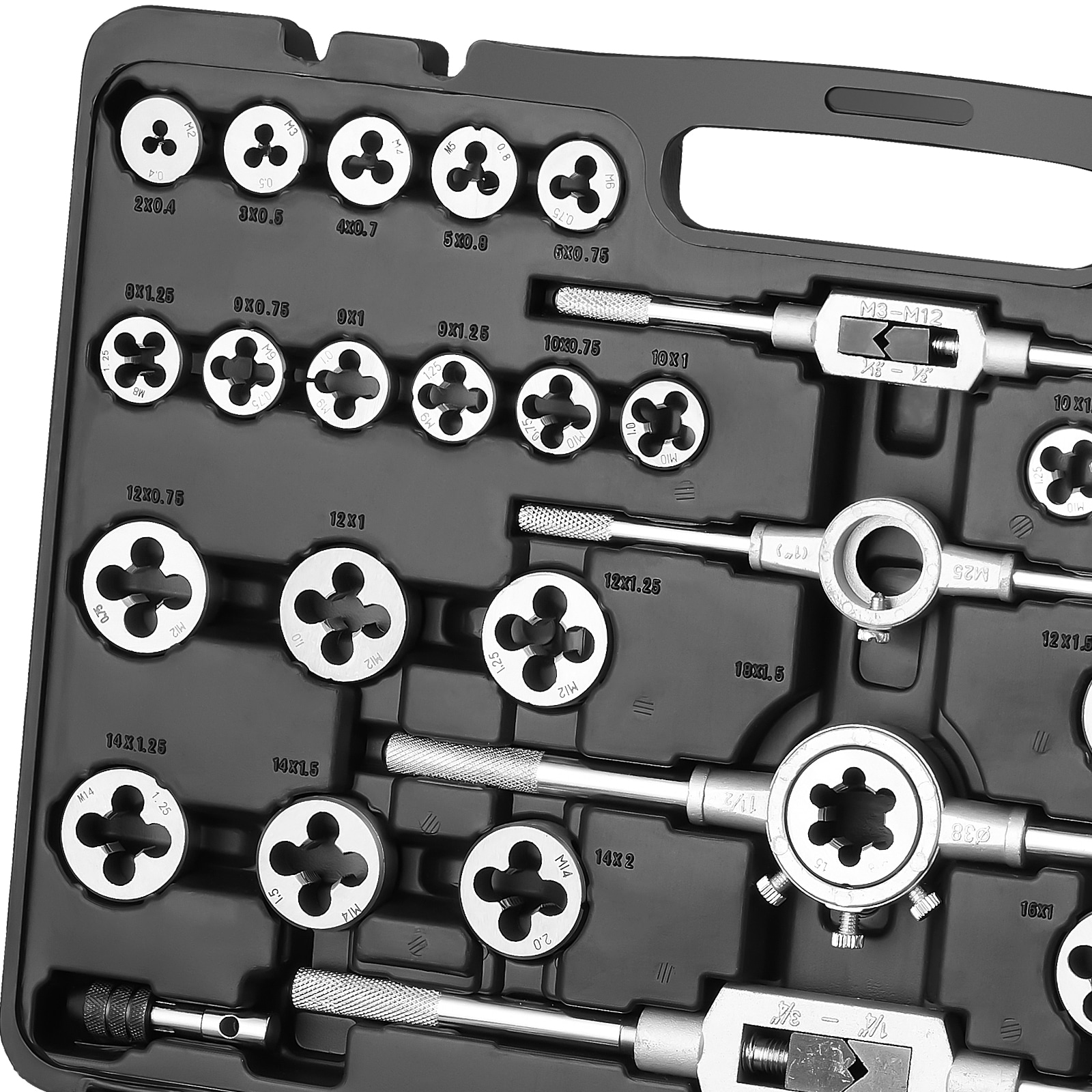 110-piece Tap And Die Set Metric Threading Tool Kit With Case_voghion.com